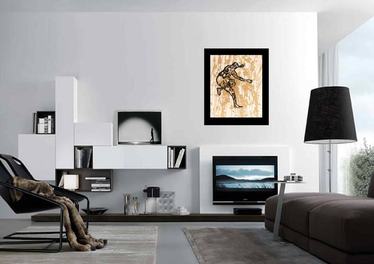 Original Art Deco Men Painting by Santhosh C H