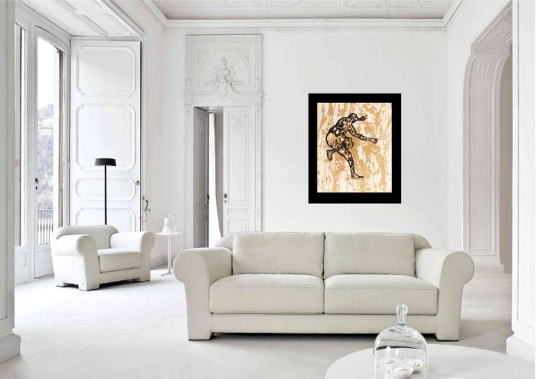 Original Art Deco Men Painting by Santhosh C H