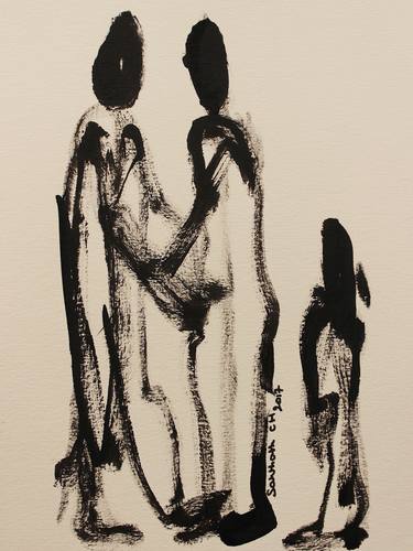 Print of People Paintings by SANTHOSH C H