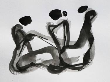 Print of Abstract People Paintings by SANTHOSH C H