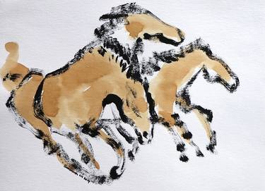 Original Abstract Animal Paintings by SANTHOSH C H