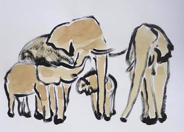 Original Fine Art Animal Drawings by SANTHOSH C H