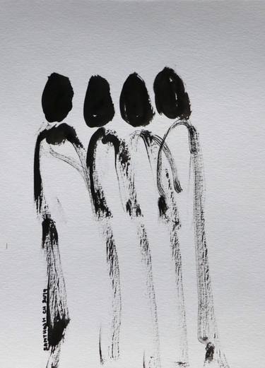 Print of Abstract People Paintings by SANTHOSH C H