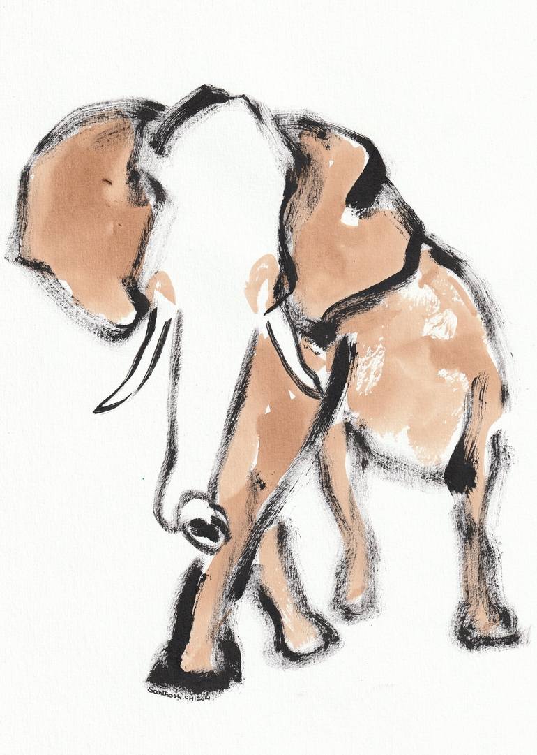 Print of Art Deco Animal Paintings by Santhosh C H