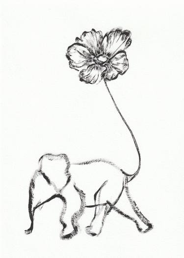 Elephant and flower 07 thumb