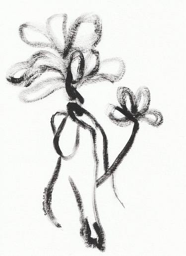 abstract art online india Flower and girl 15 thumb
