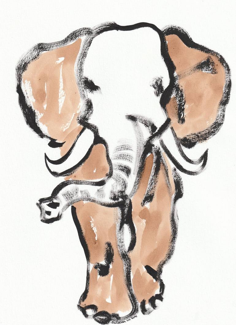 Print of Fine Art Animal Paintings by Santhosh C H