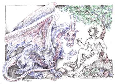 Original Figurative Fantasy Drawings by Steve Ferris