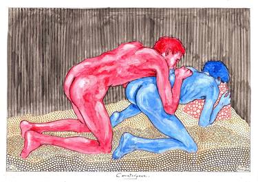 Original Figurative Nude Drawings by Steve Ferris