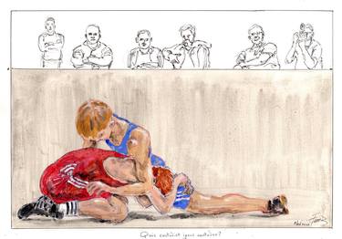 Original Figurative Sports Drawings by Steve Ferris