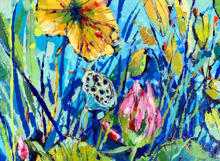 Original Contemporary Floral Painting by Irina Rumyantseva