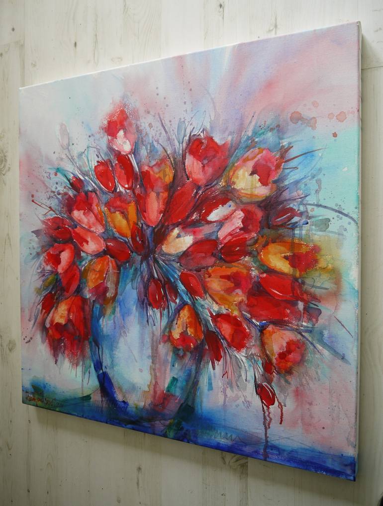 Original Impressionism Floral Painting by Irina Rumyantseva
