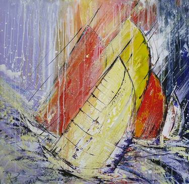 Print of Impressionism Boat Paintings by Irina Rumyantseva