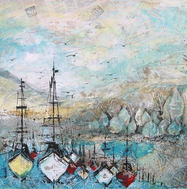 Print of Abstract Boat Paintings by Irina Rumyantseva