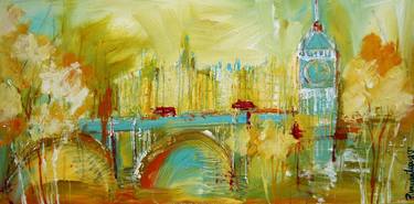 Print of Abstract Cities Paintings by Irina Rumyantseva