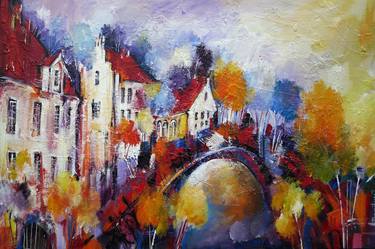 Original Abstract Architecture Paintings by Irina Rumyantseva