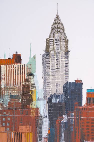 Original Abstract Cities Paintings by Irina Rumyantseva