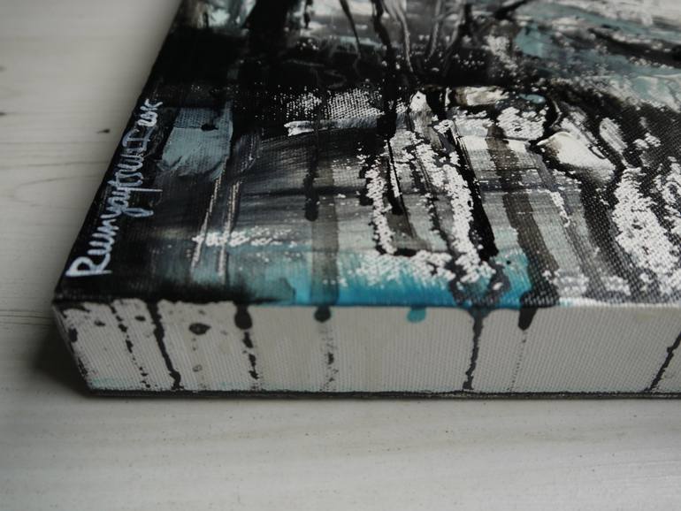 Original Abstract Cities Painting by Irina Rumyantseva