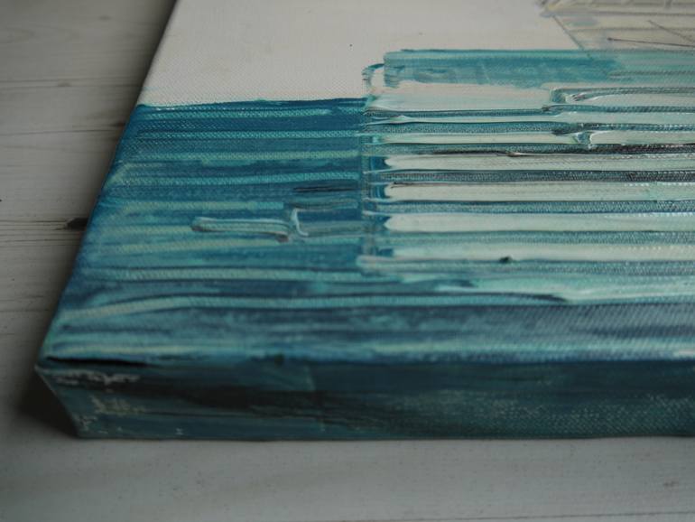 Original Abstract Cities Painting by Irina Rumyantseva