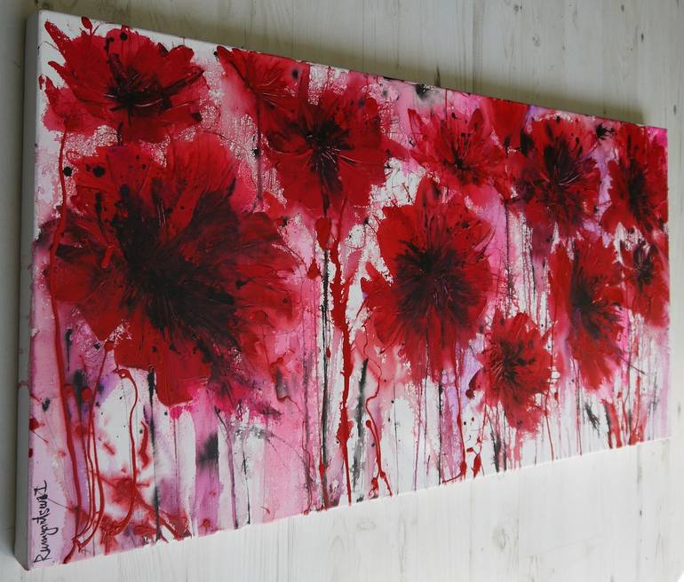 Original Abstract Floral Painting by Irina Rumyantseva