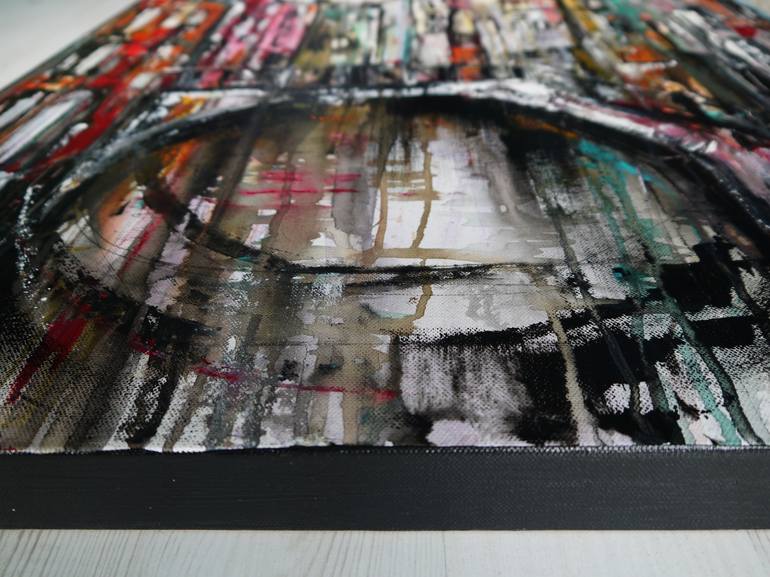 Original Abstract Cities Painting by Irina Rumyantseva