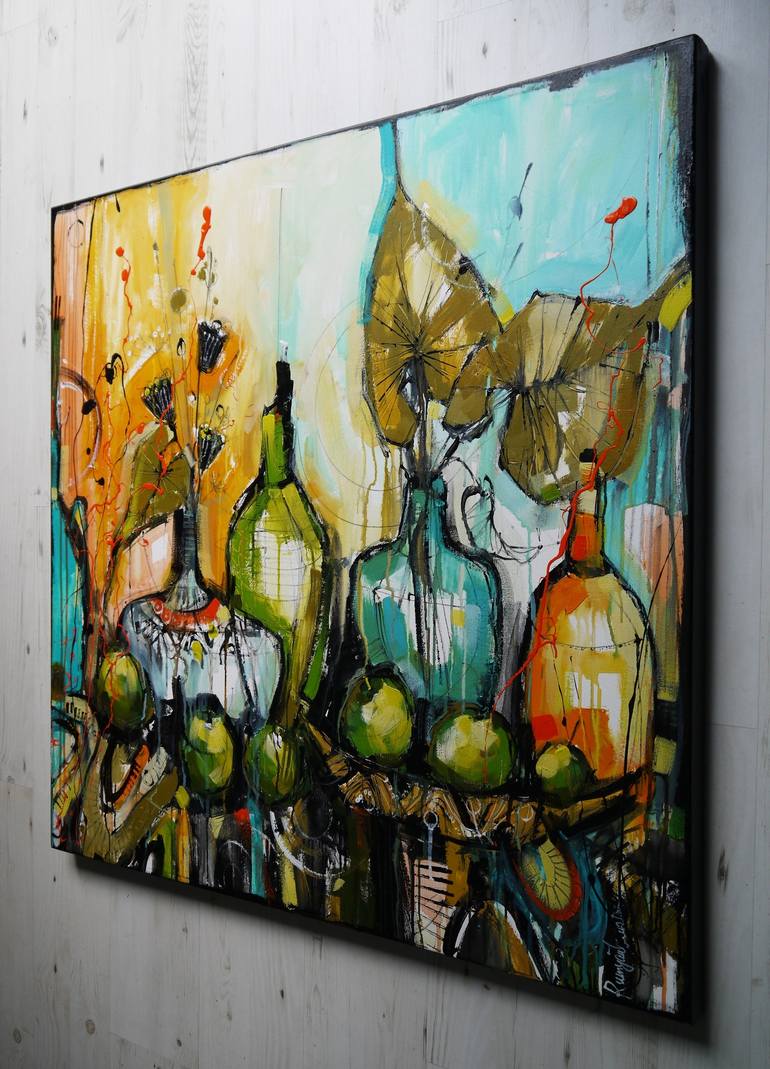 Original Abstract Still Life Painting by Irina Rumyantseva