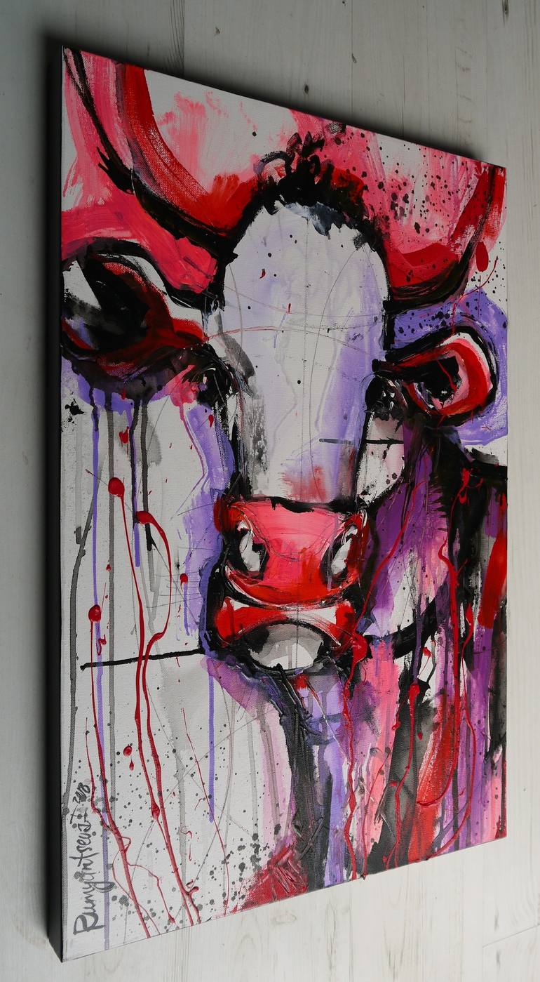 Original Cows Painting by Irina Rumyantseva