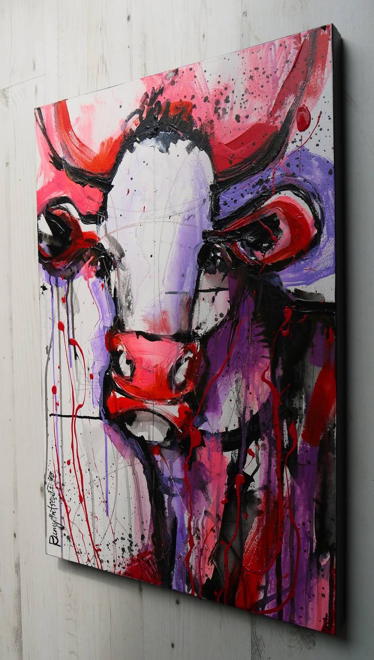 Original Cows Painting by Irina Rumyantseva