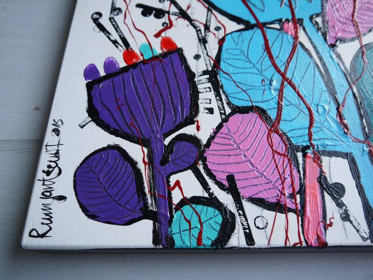 Original Abstract Expressionism Floral Painting by Irina Rumyantseva