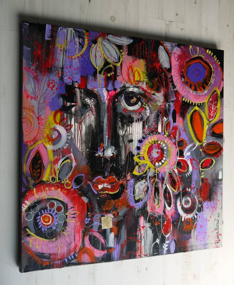 Original Abstract Portrait Painting by Irina Rumyantseva