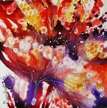 Original Abstract Floral Paintings by Irina Rumyantseva