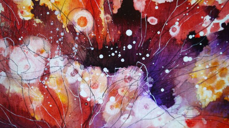 Original Abstract Floral Painting by Irina Rumyantseva
