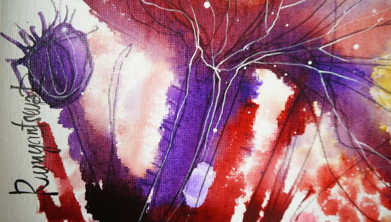 Original Abstract Floral Painting by Irina Rumyantseva