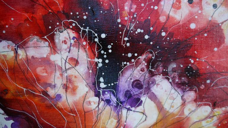 Original Abstract Expressionism Floral Painting by Irina Rumyantseva