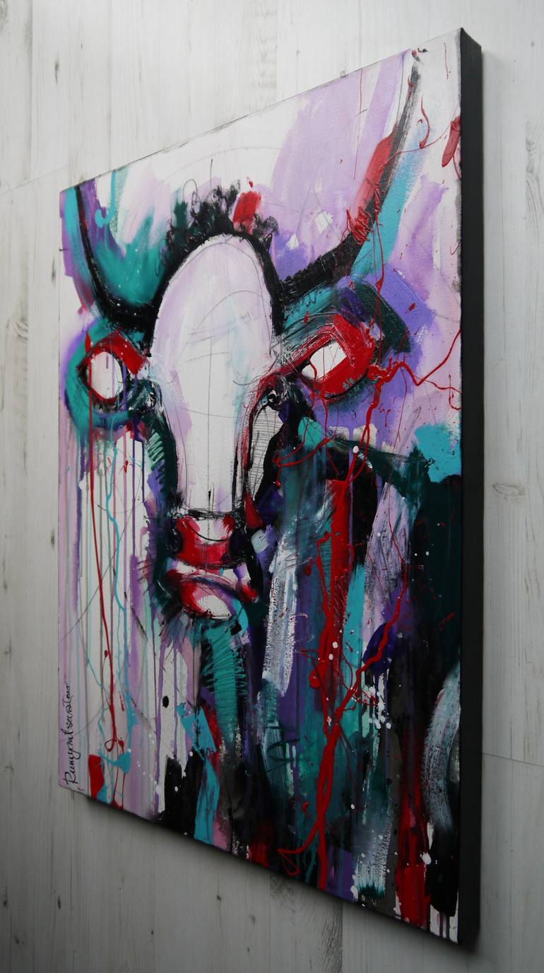 Original Abstract Animal Painting by Irina Rumyantseva