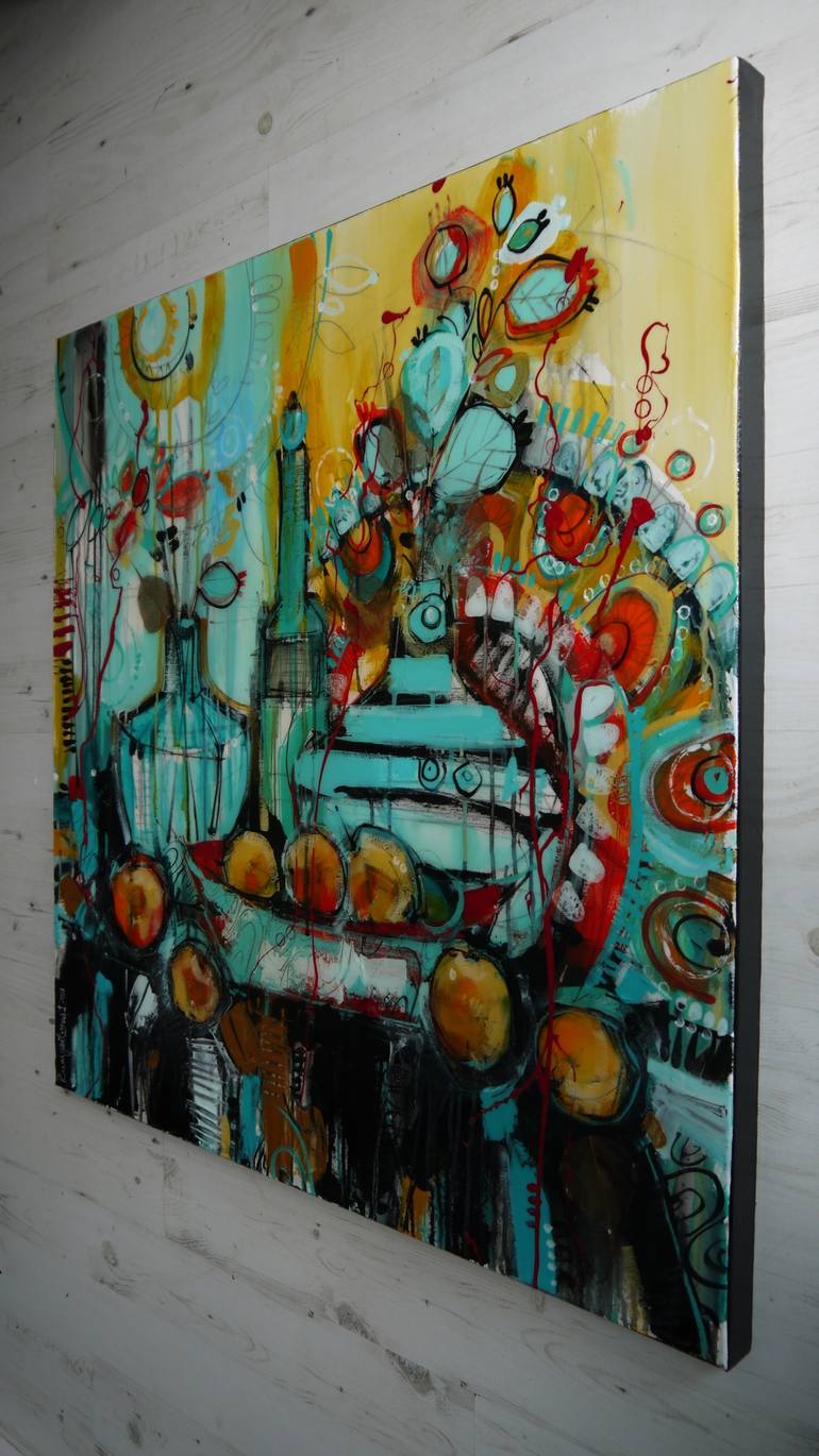 Original Abstract Still Life Painting by Irina Rumyantseva