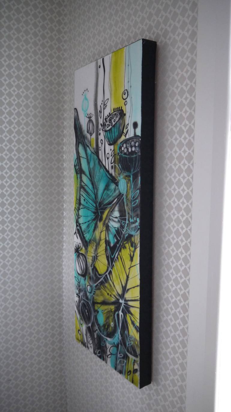 Original Abstract Floral Painting by Irina Rumyantseva