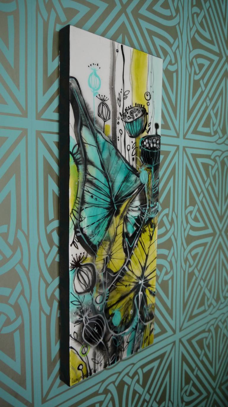 Original Abstract Floral Painting by Irina Rumyantseva