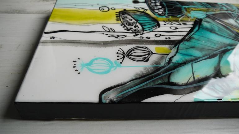 Original Abstract Floral Painting by Irina Rumyantseva