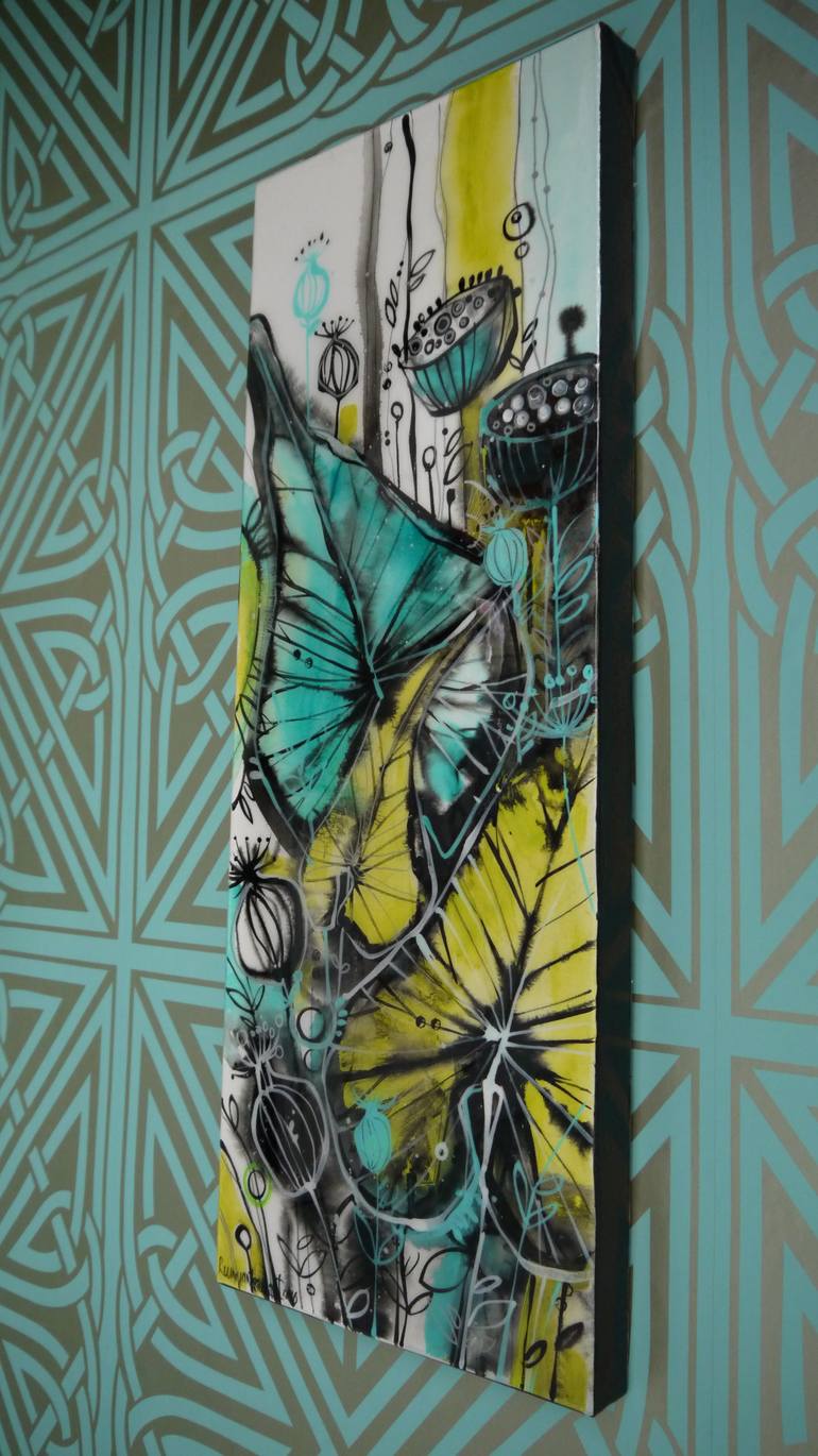 Original Abstract Floral Painting by Irina Rumyantseva