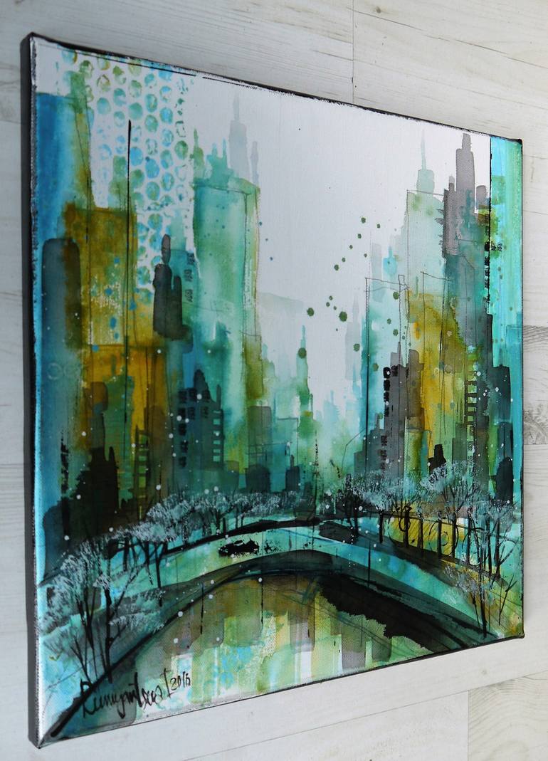 Original Cities Painting by Irina Rumyantseva