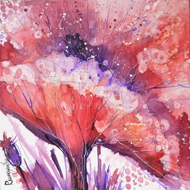Original Abstract Floral Paintings by Irina Rumyantseva