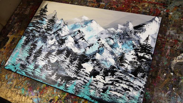 Original Illustration Landscape Painting by Irina Rumyantseva