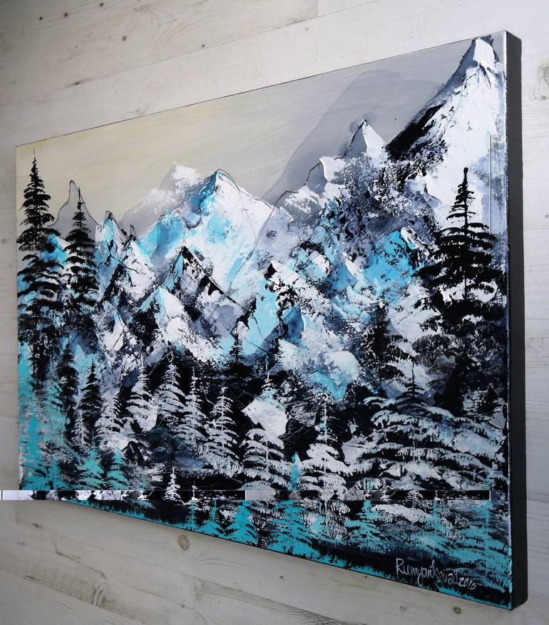 Original Illustration Landscape Painting by Irina Rumyantseva