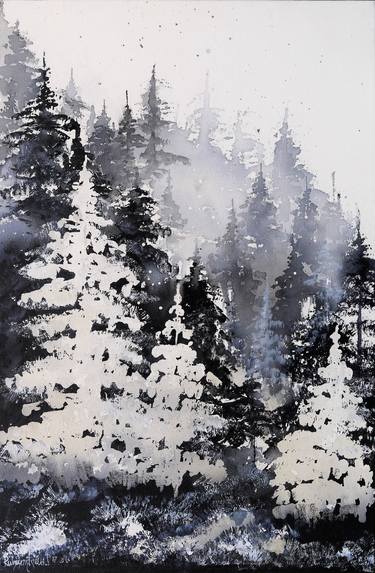 Print of Tree Paintings by Irina Rumyantseva