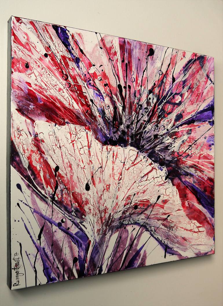 Original Abstract Floral Painting by Irina Rumyantseva