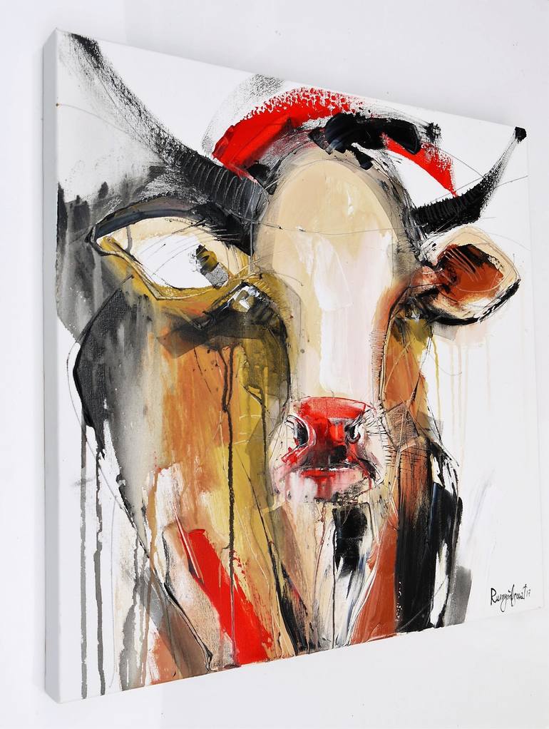 Original Cows Painting by Irina Rumyantseva