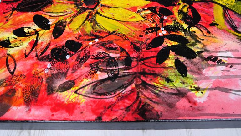 Original Abstract Expressionism Floral Painting by Irina Rumyantseva