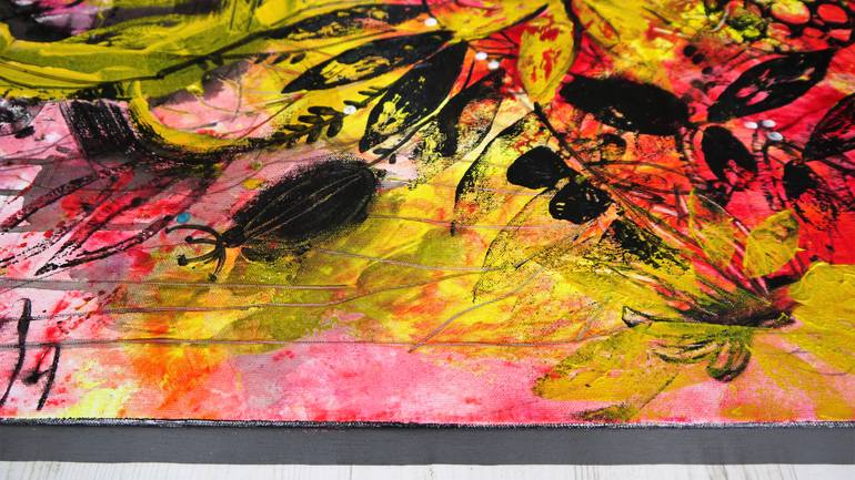 Original Abstract Expressionism Floral Painting by Irina Rumyantseva