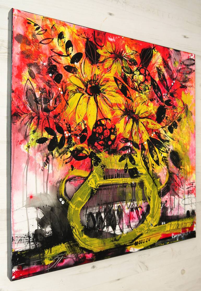 Original Abstract Expressionism Floral Painting by Irina Rumyantseva